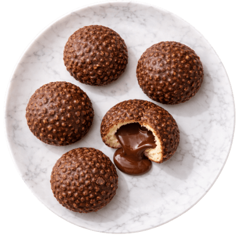 Snackary Premium Molten Chocolate Lava Bun Texture Shape